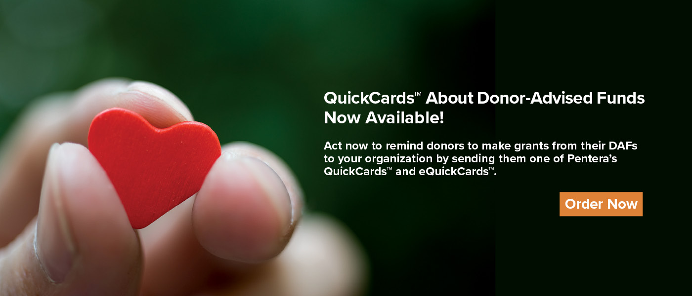 Request to View Samples and Pricing for Pentera’s QuickCards™ About Donor-Advised Funds