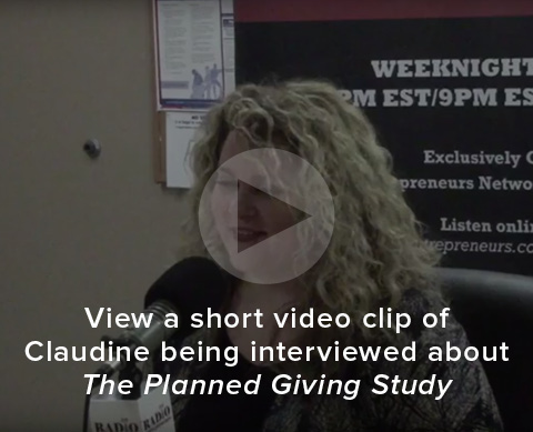 View a short video clip of Claudine being interviewed about The Planned Giving Study