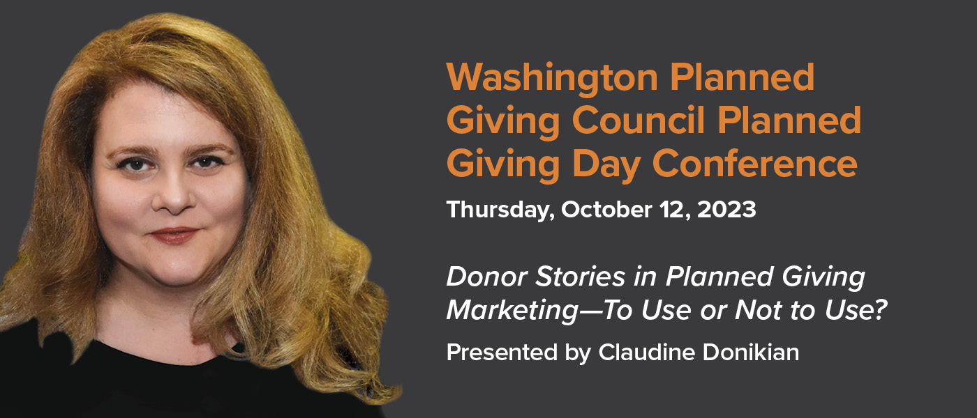 Washington Planned Giving Council (WPGC) 10/12: Claudine Donikian Presents New Research, 